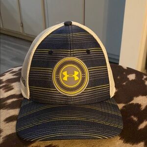 Under Armour Blue and Yellow Striped Cap